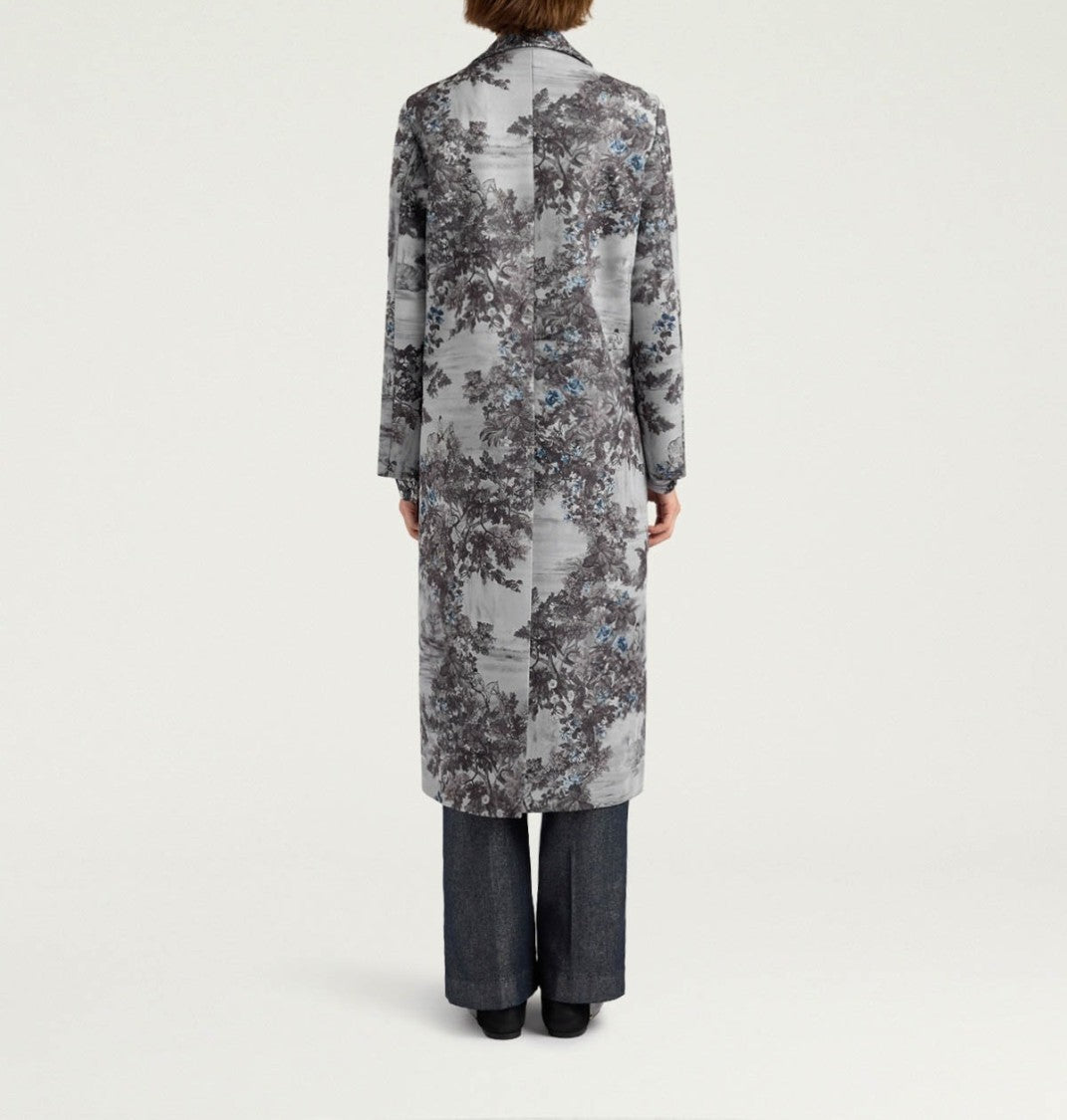 Momonì Double-Breasted Multicolour Coat With Structured Collar