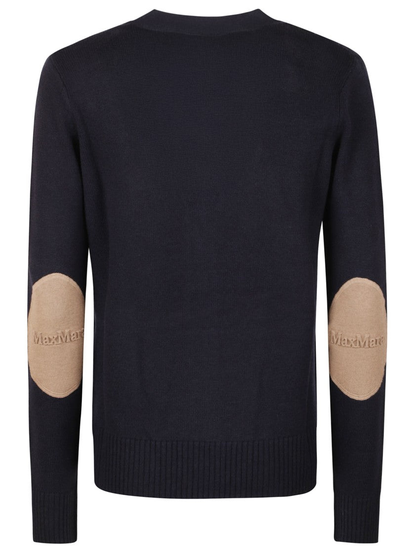 Max Mara Button-Up Cardigan With Contrast Elbow Patches