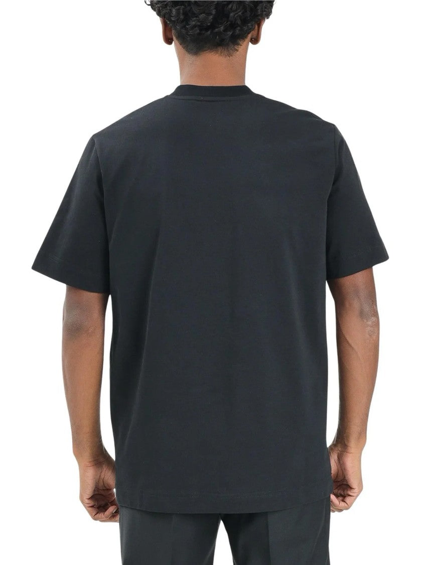 Yes London Relaxed Fit Black T-Shirt With Flap Pocket Detail