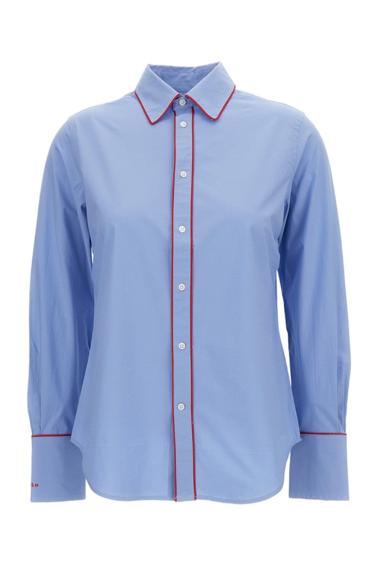 Polo Ralph Lauren Light Blue Stretch Fit Cotton Poplin Shirt