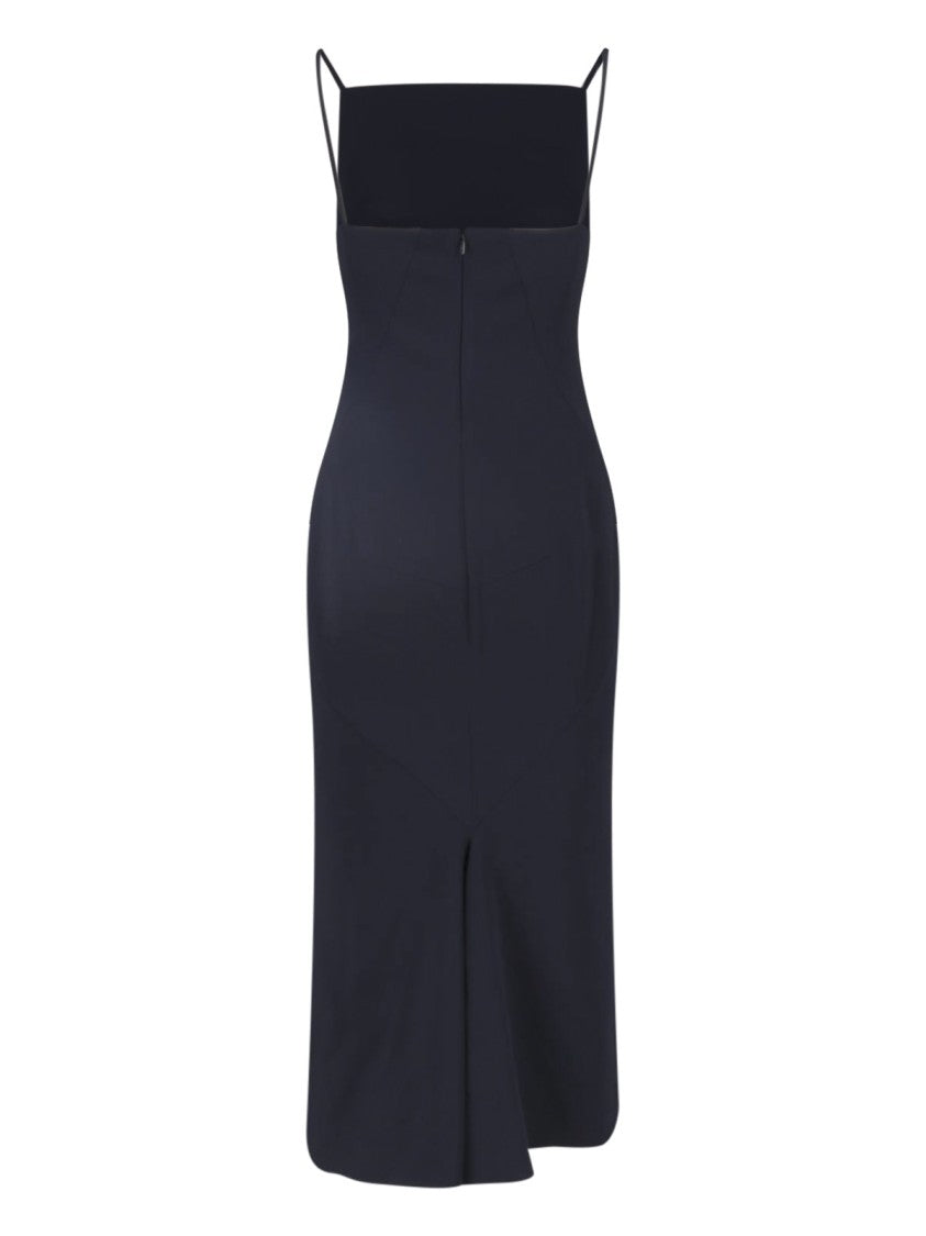 Givenchy Crêpe Cady Midi Dress With Back Cut-Out And Slit Detail