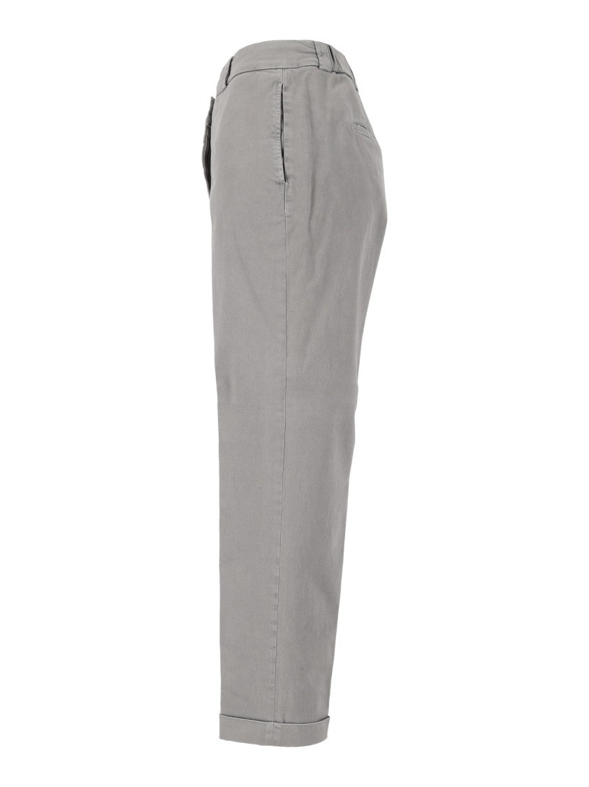 Peserico Relaxed Fit Cuffed Hem Cropped Pants