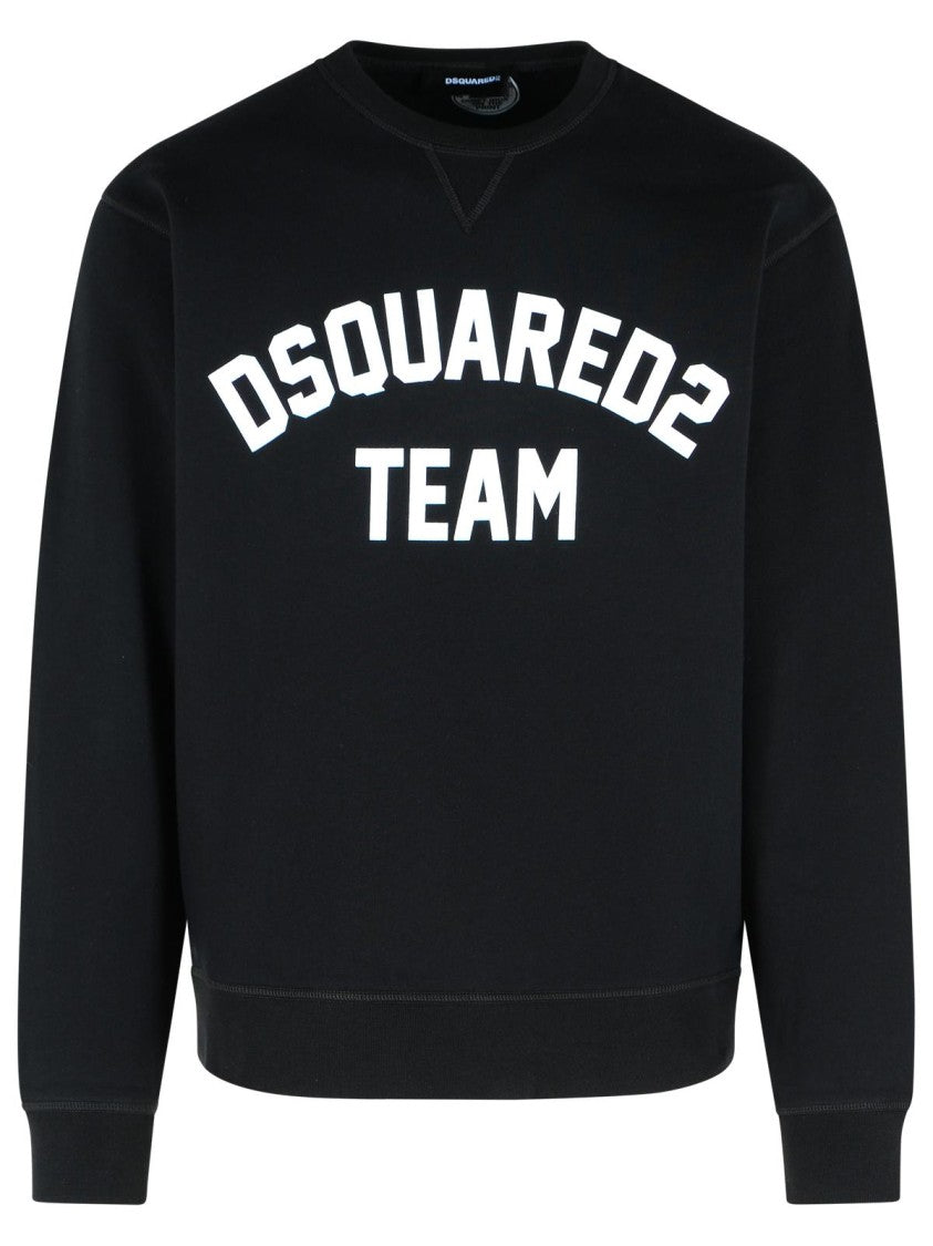 Dsquared2 Black Cotton Sweatshirt