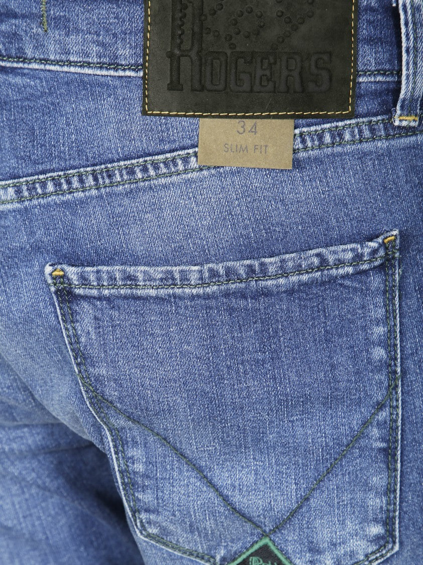 Roy Rogers Straight-Leg Jeans With Medium Blue Wash And Traditional Styling