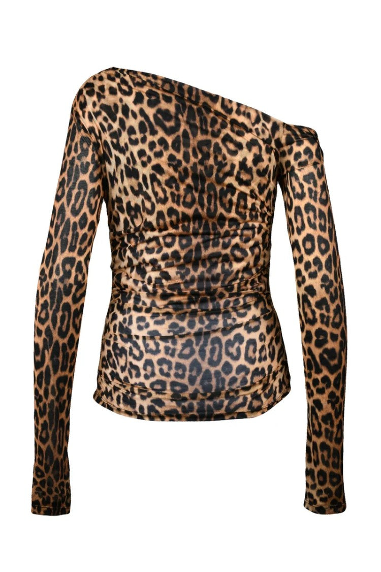 Aniye By Brown/Black Patterned Polyester Women Top