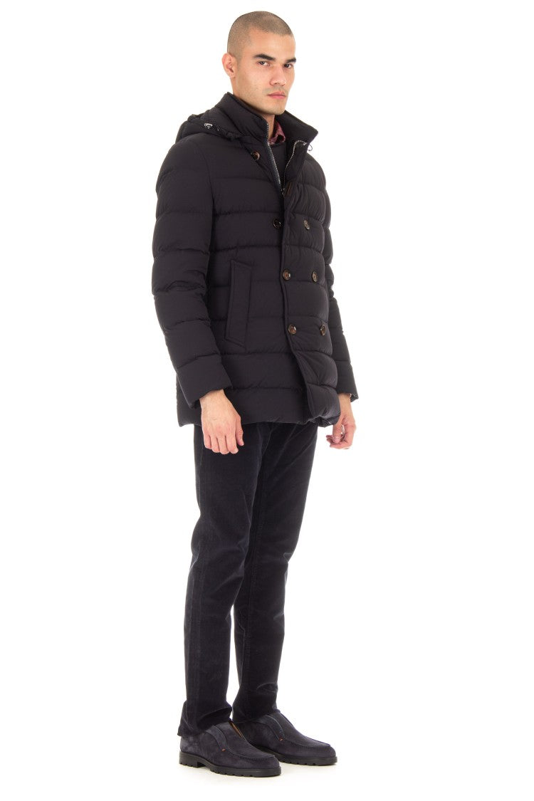Moorer Florio-Kn Bi-Stretch Nylon Double-Breasted Down Jacket