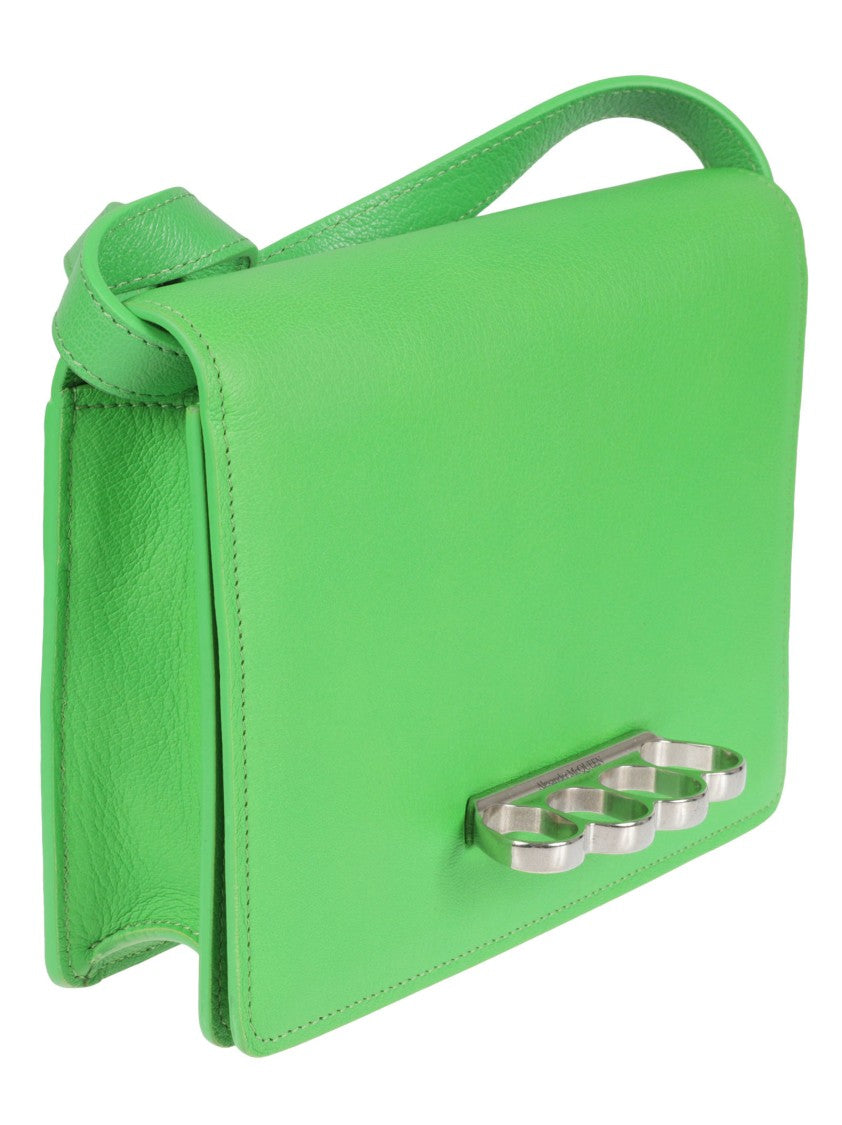 Alexander Mcqueen Rectangular Green Calf Leather Bag
