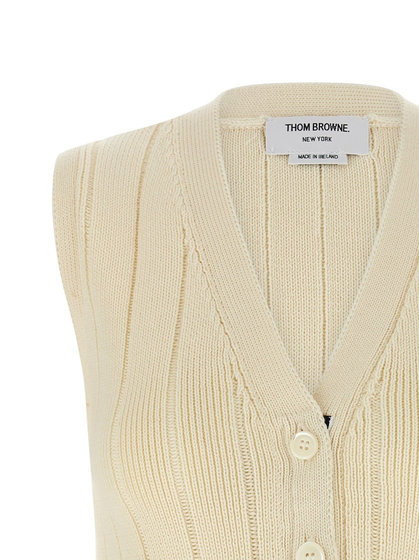 Thom Browne Rwb Intarsia Vest
