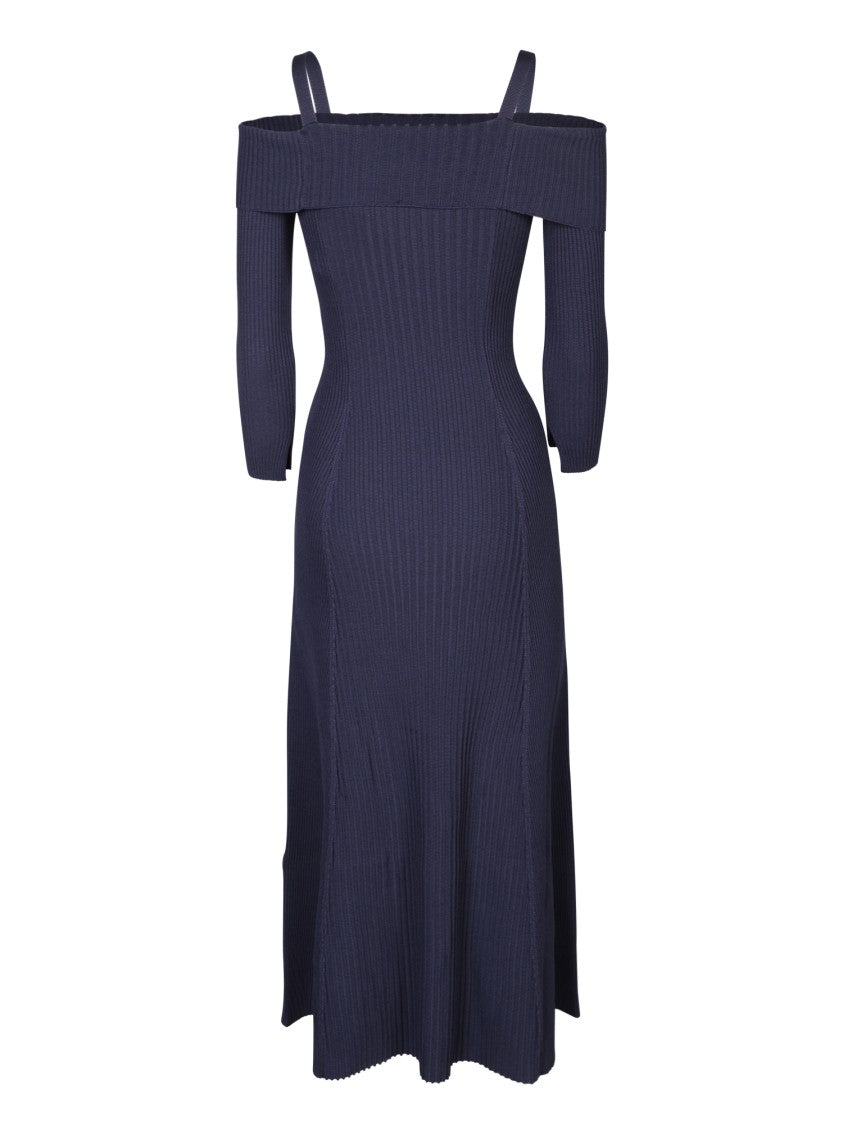 Ganni Blue Stretch Dress