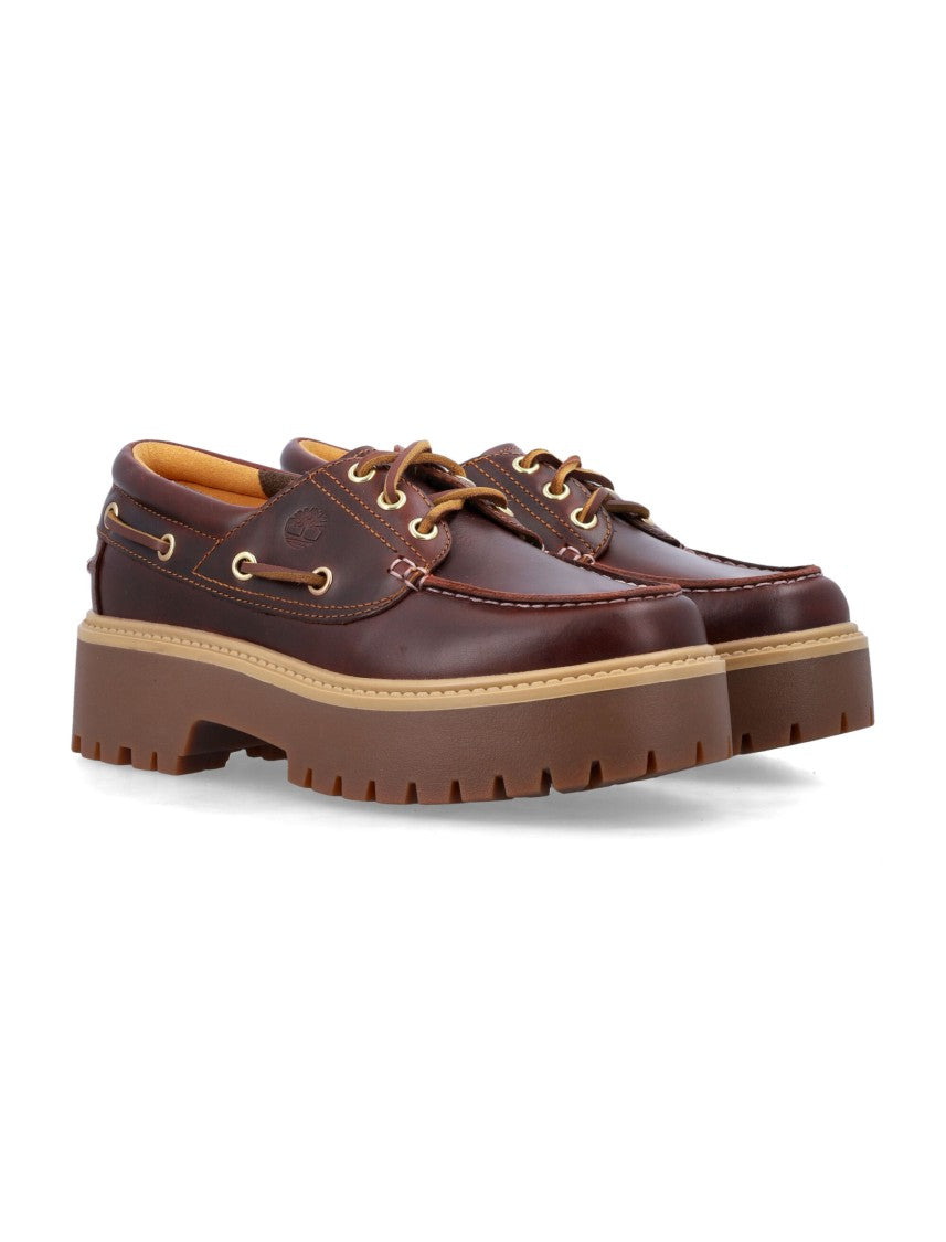 Timberland Stone Street Platform Leather Boat Shoes