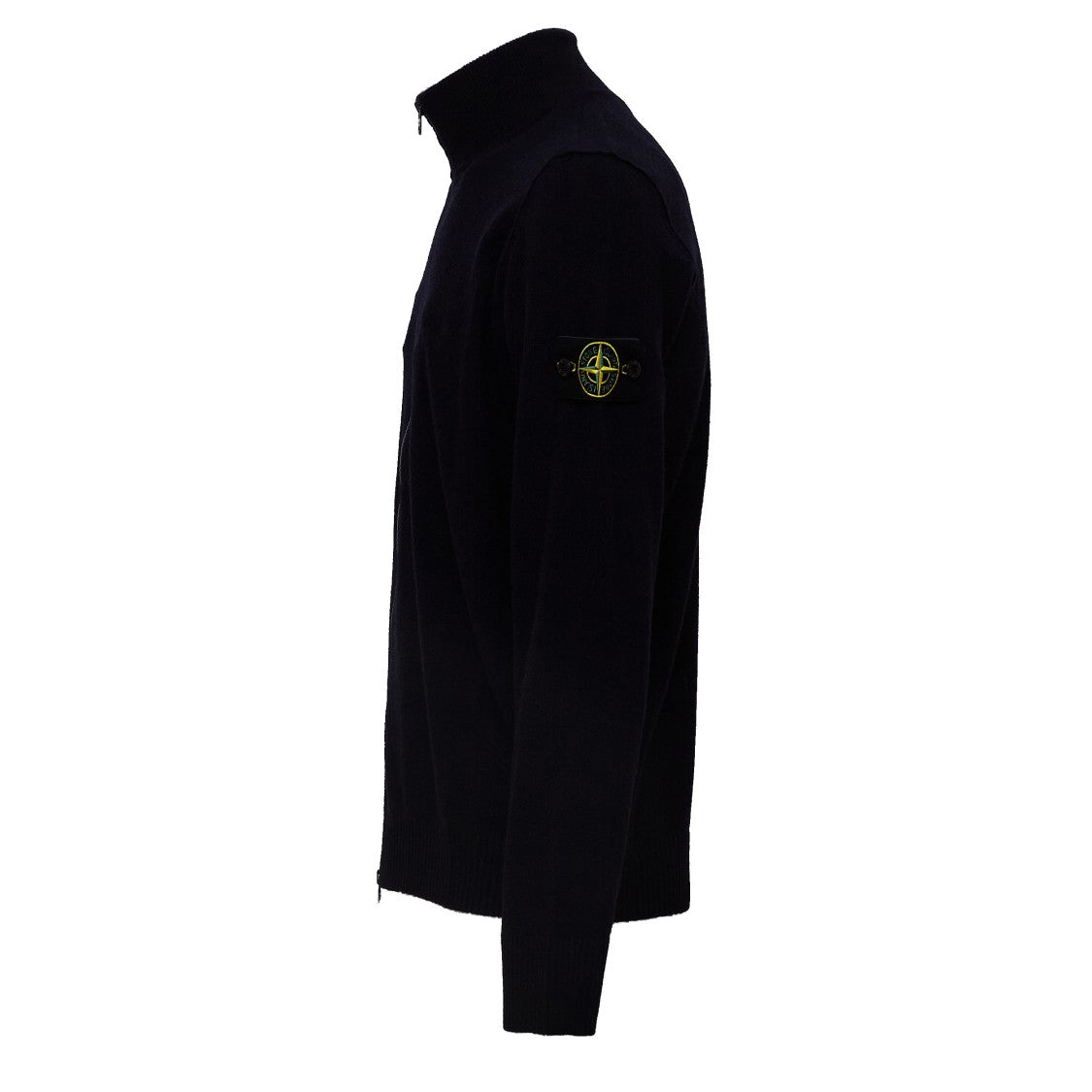 Stone Island High Collar Ribbed Cardigan