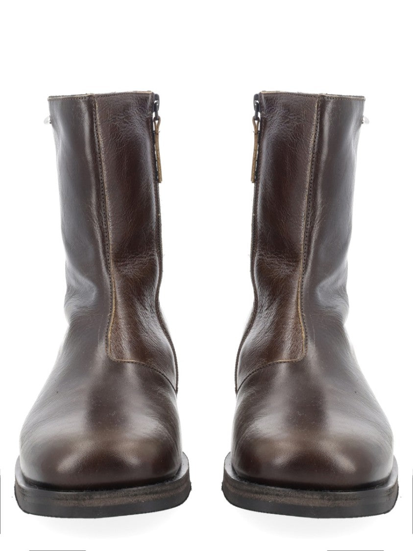 Our Legacy Camion Boot Mid-Calf Brown Leather Boots