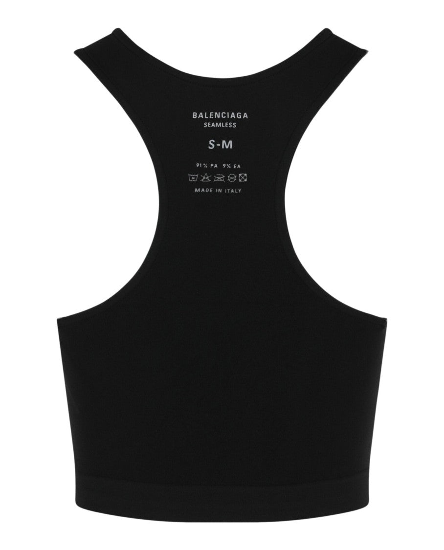 Balenciaga Fitted Seamless Crop Top With Racerback Design
