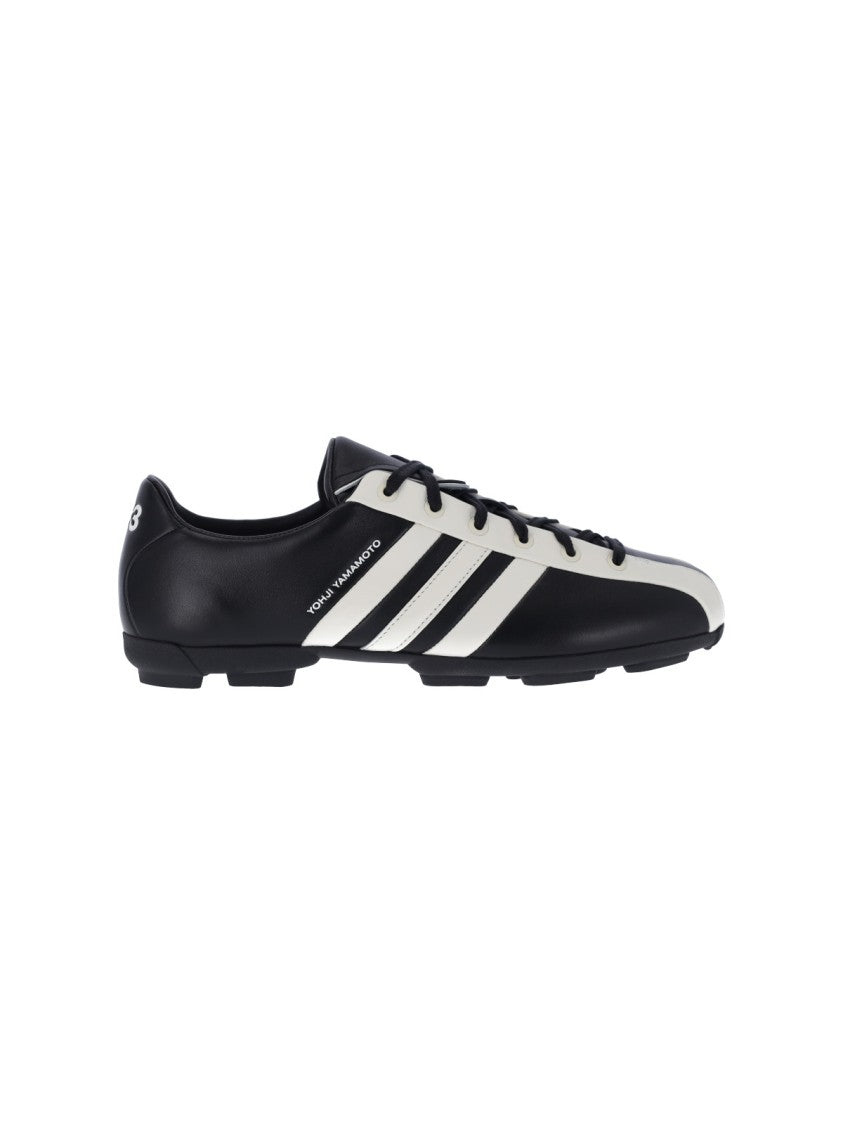 Y-3 Black Field Leather Sneakers