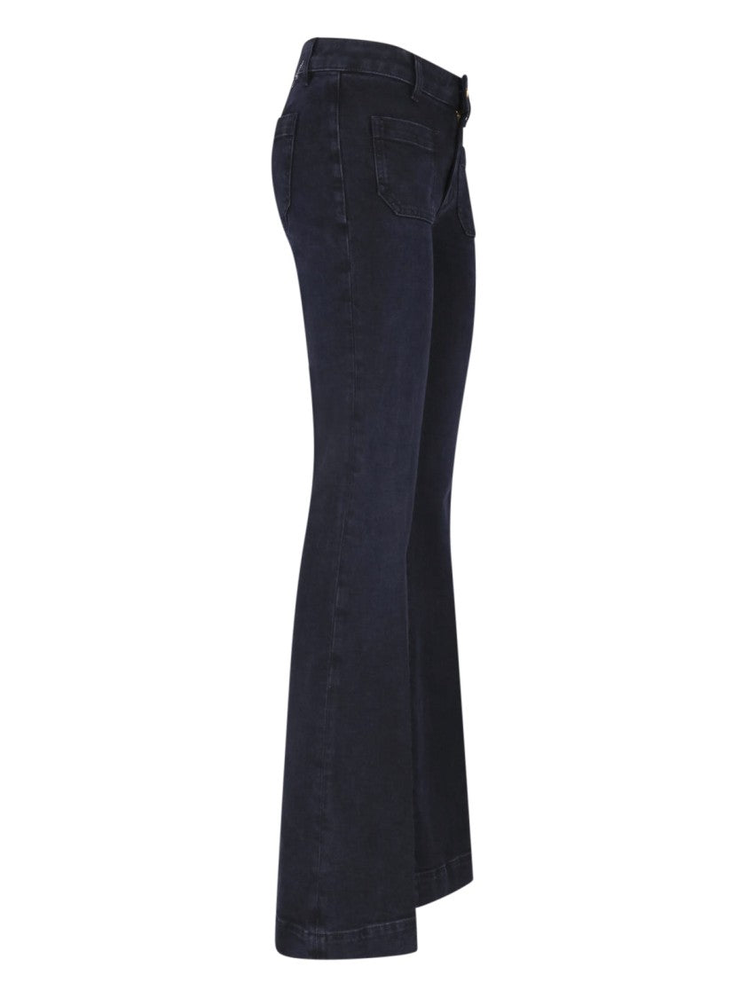 Seafarer Flared High-Rise Jeans With Dramatic Silhouette And Classic Features