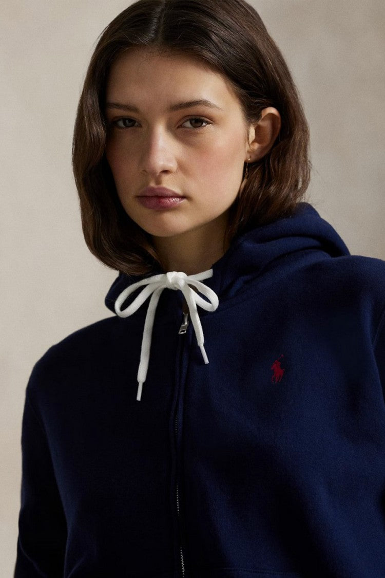 Polo Ralph Lauren Navy Full-Zip Cotton Hoodie