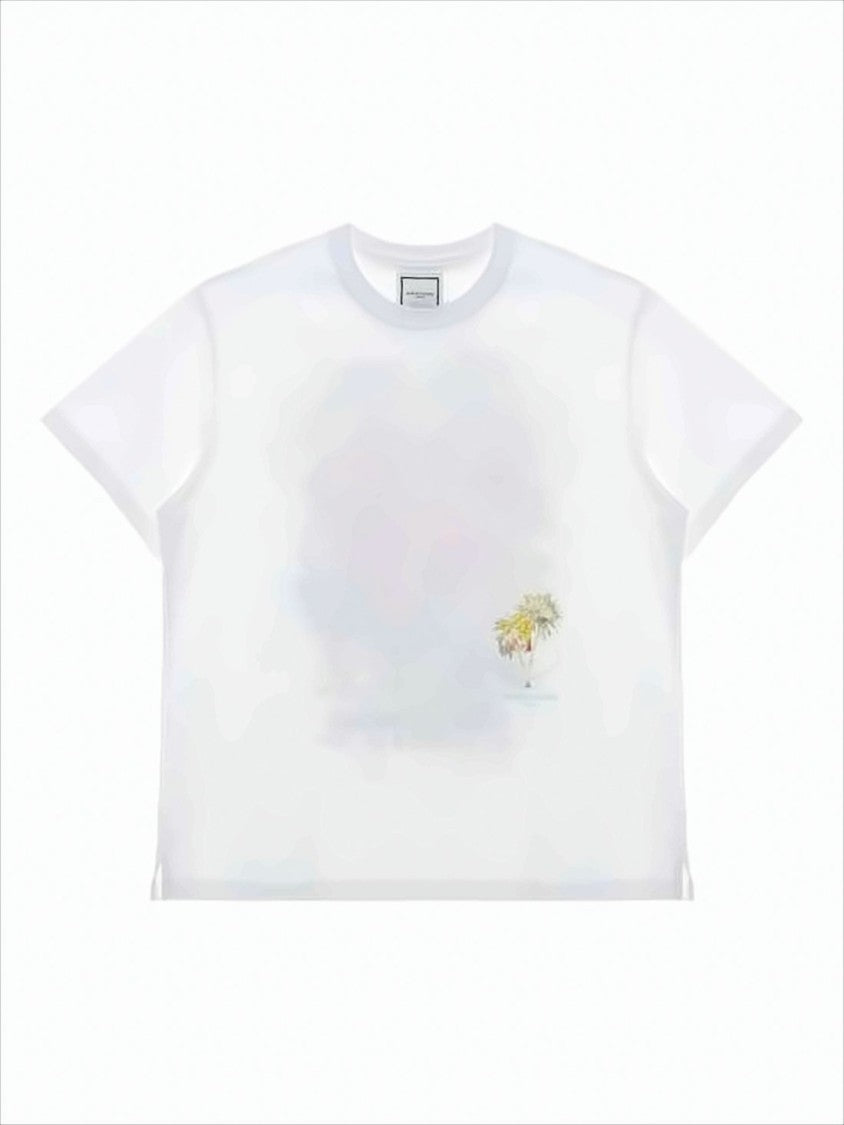 Wooyoungmi Boxy-Fit Printed T-Shirt With Tropical Graphic