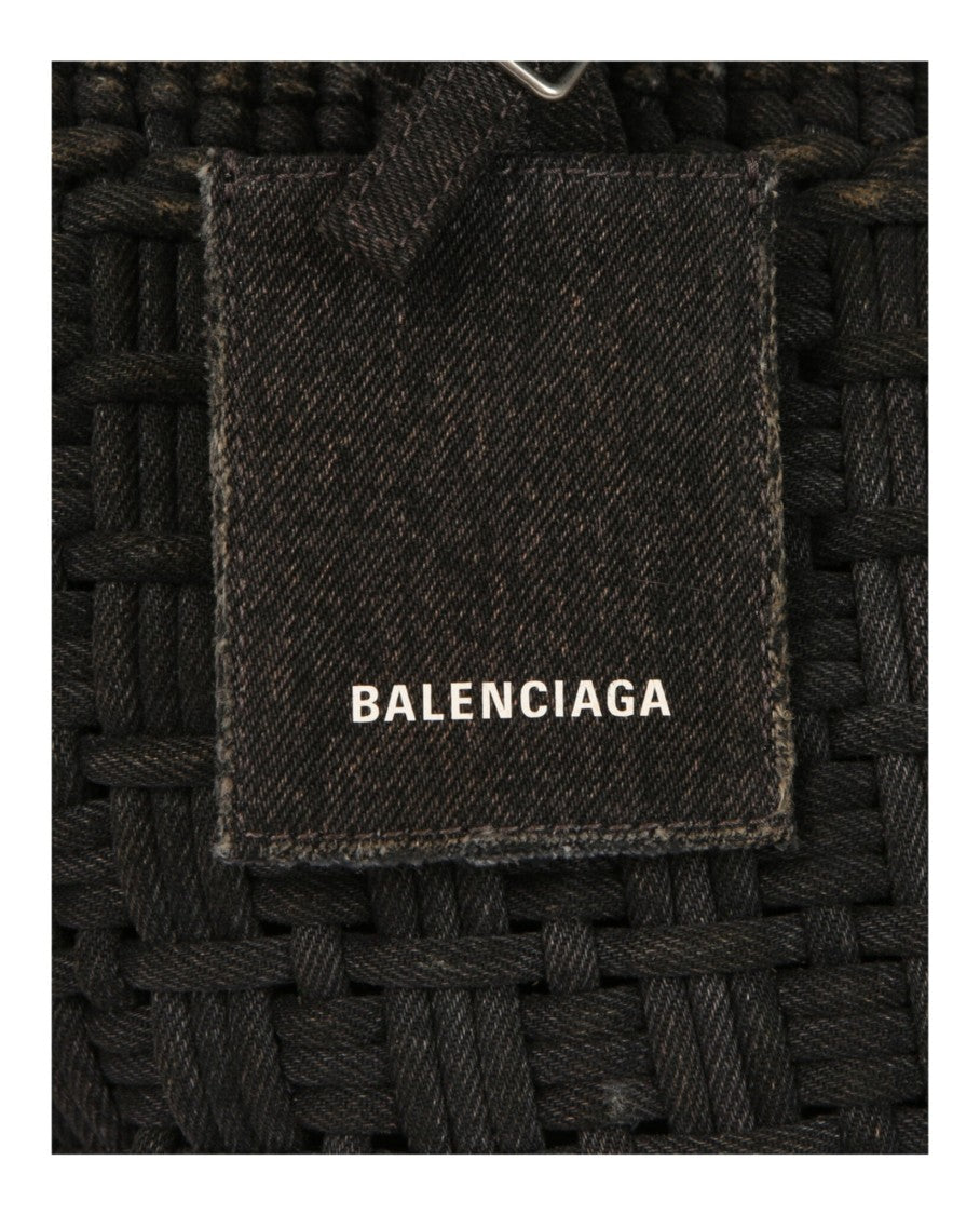 Balenciaga Bistro Xs Basket Top Handle Bag In Denim