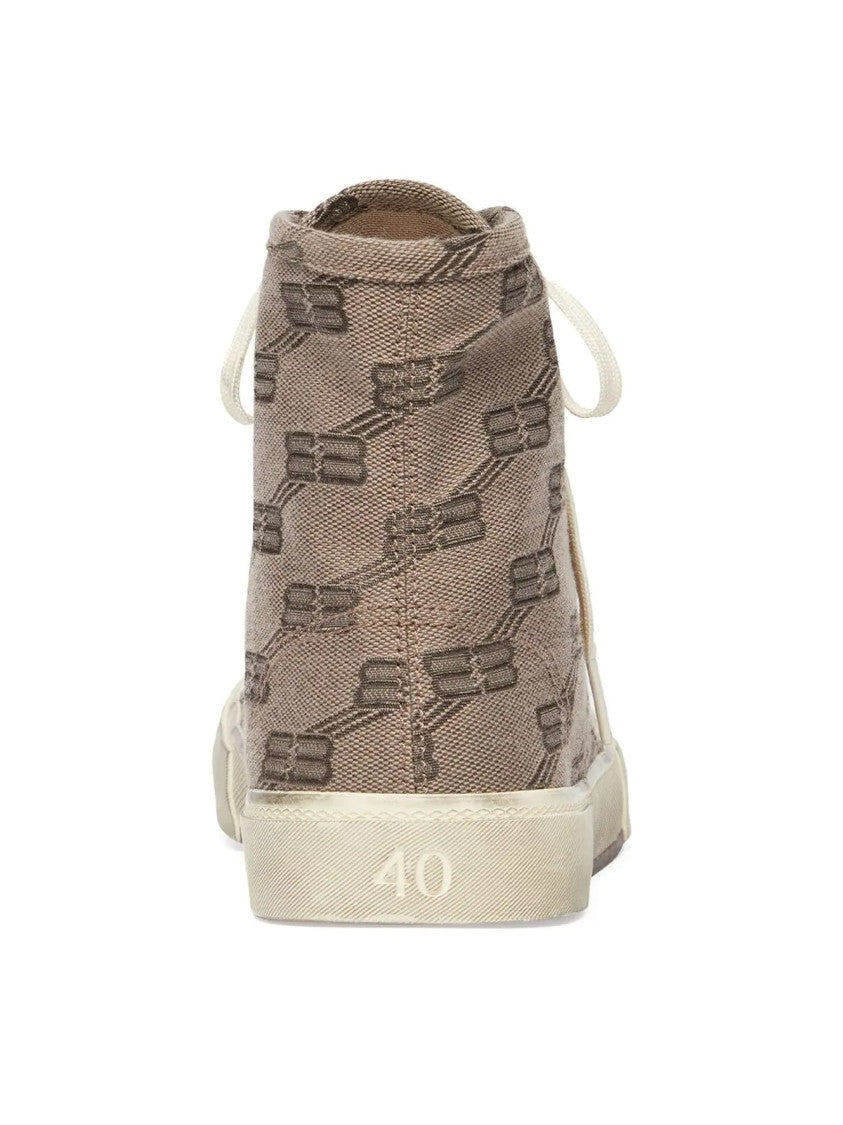 Balenciaga Paris Bb Monogram Logo Hi-Top Sneakers