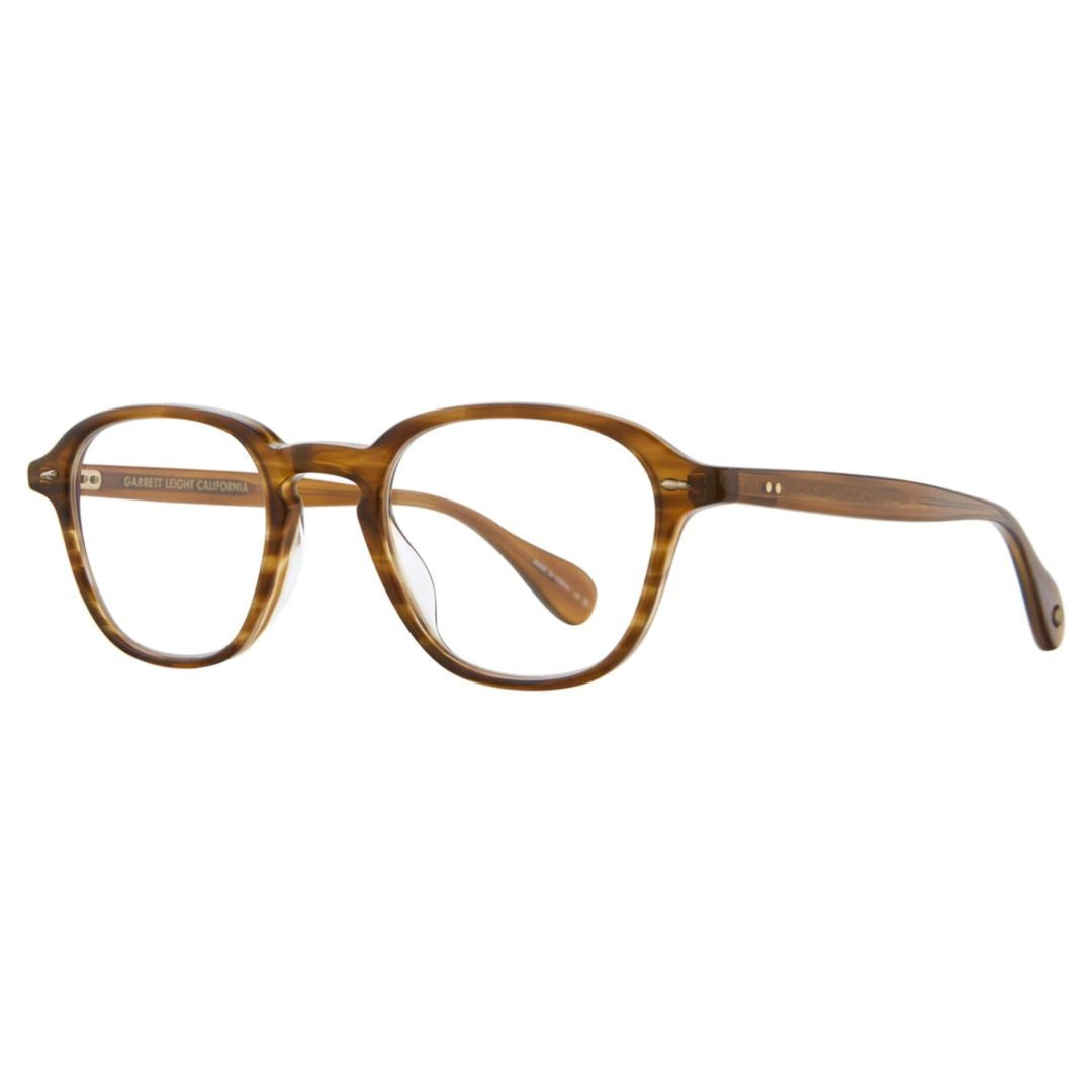 Garrett Leight Gilbert Rounded Square Frame Eyeglasses In Warm Tortoiseshell Pattern