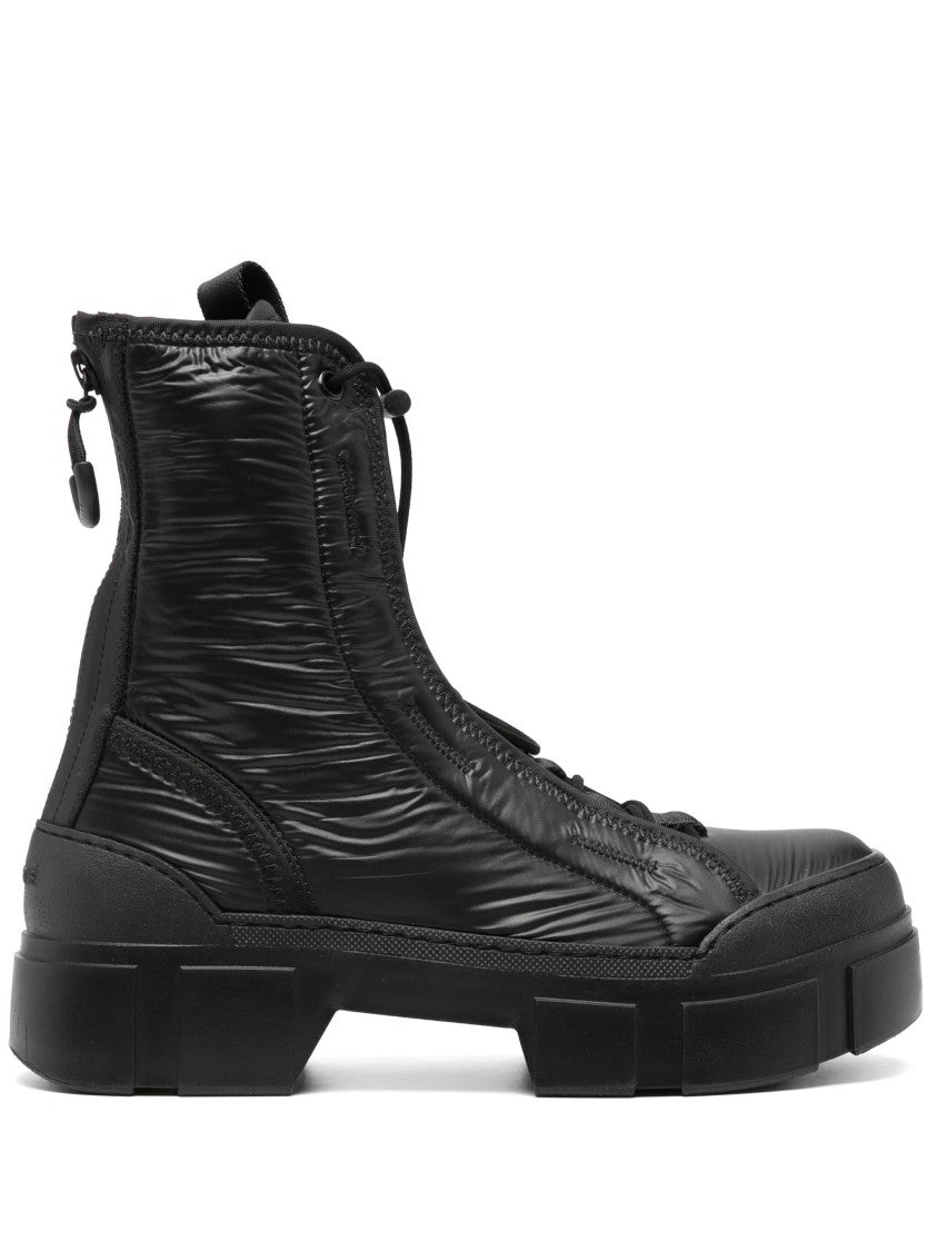 Vic Matié Contemporary Black Ankle Boots With Chunky Sole