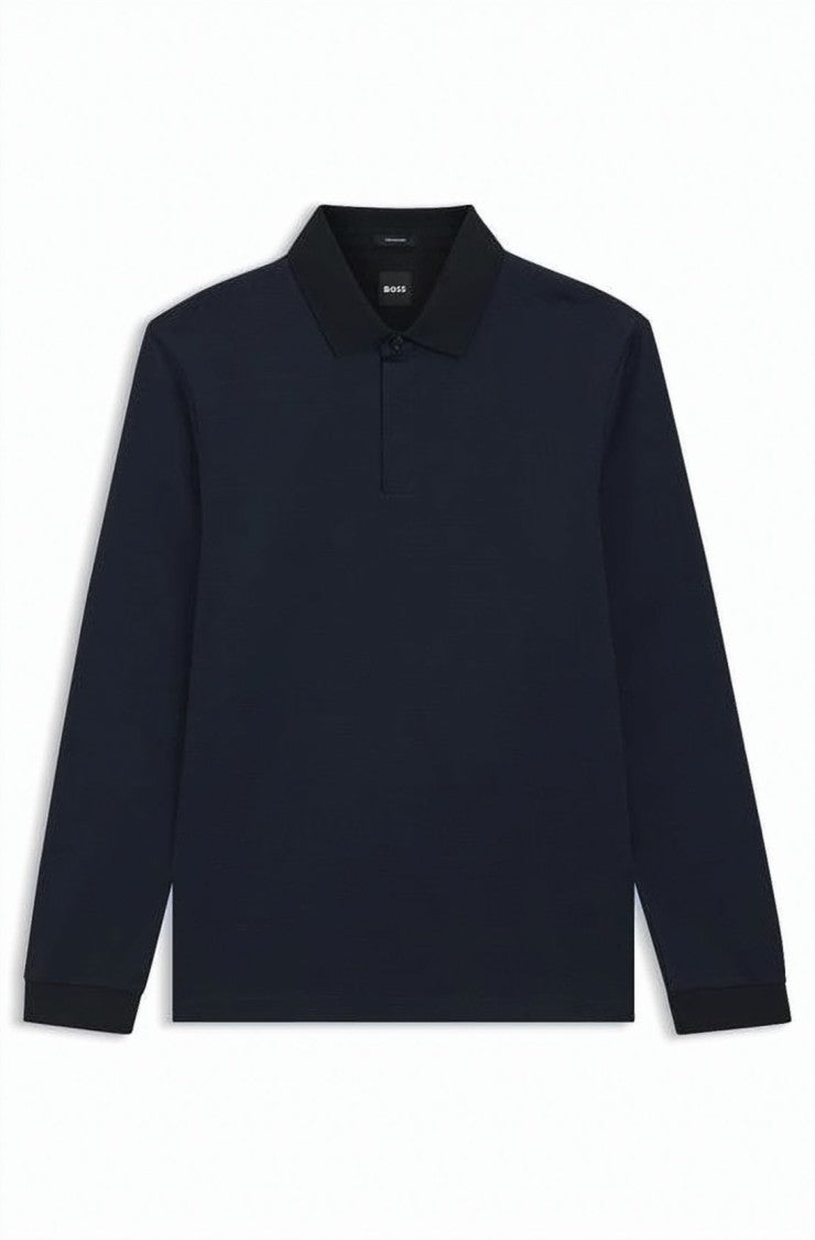 Hugo Boss Minimalistic Long-Sleeve Polo Shirt