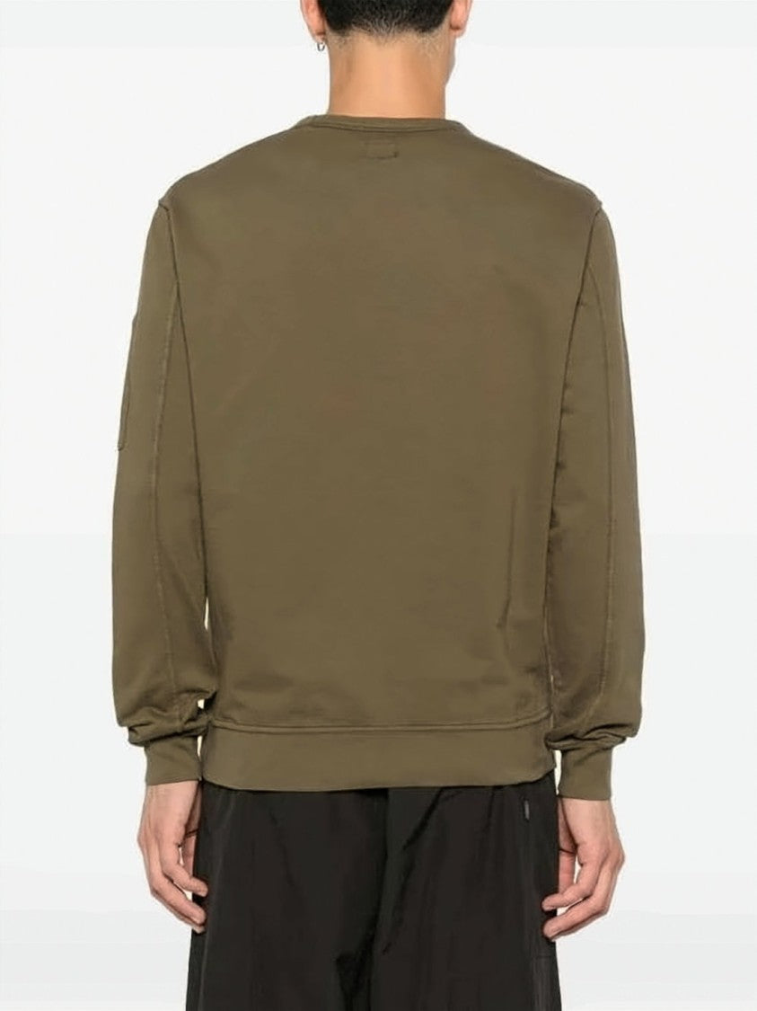 C.P. Company Minimalist Brown Cotton Pullover With Iconic Lens Detail