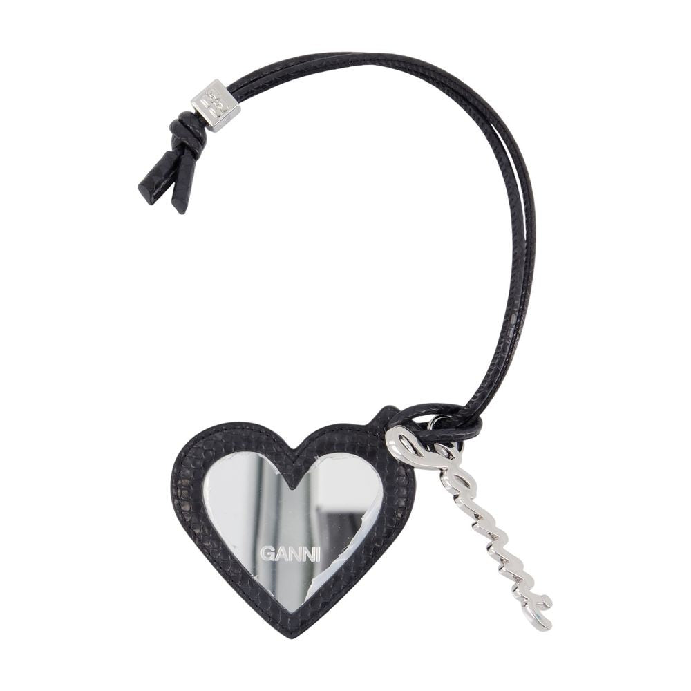 Ganni Bou Heart Snake Mirror - Synthetic - Black