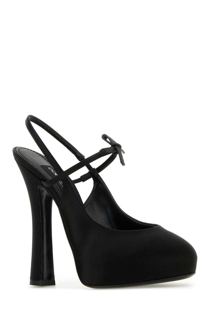 Dolce & Gabbana Black Satin Pumps