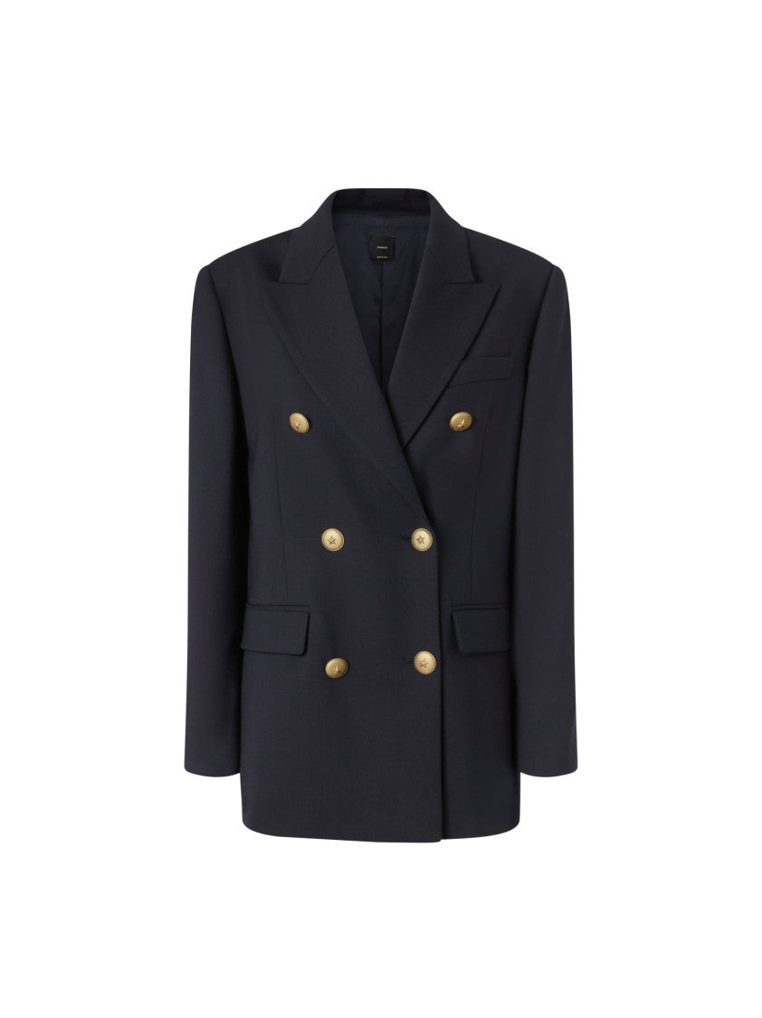 Pinko Navy Blue Double-Breasted Blazer