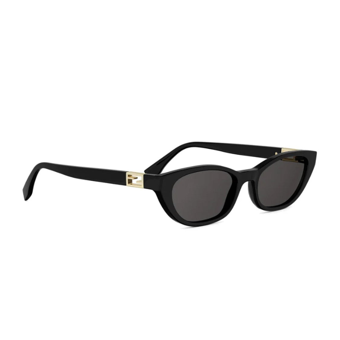 Fendi Black Tube Acetate Cat-Eye Sunglasses