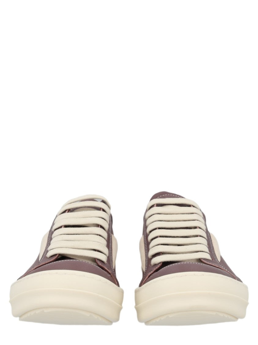 Rick Owens Vintage Muted Plum Ram Leather Low-Top Sneakers