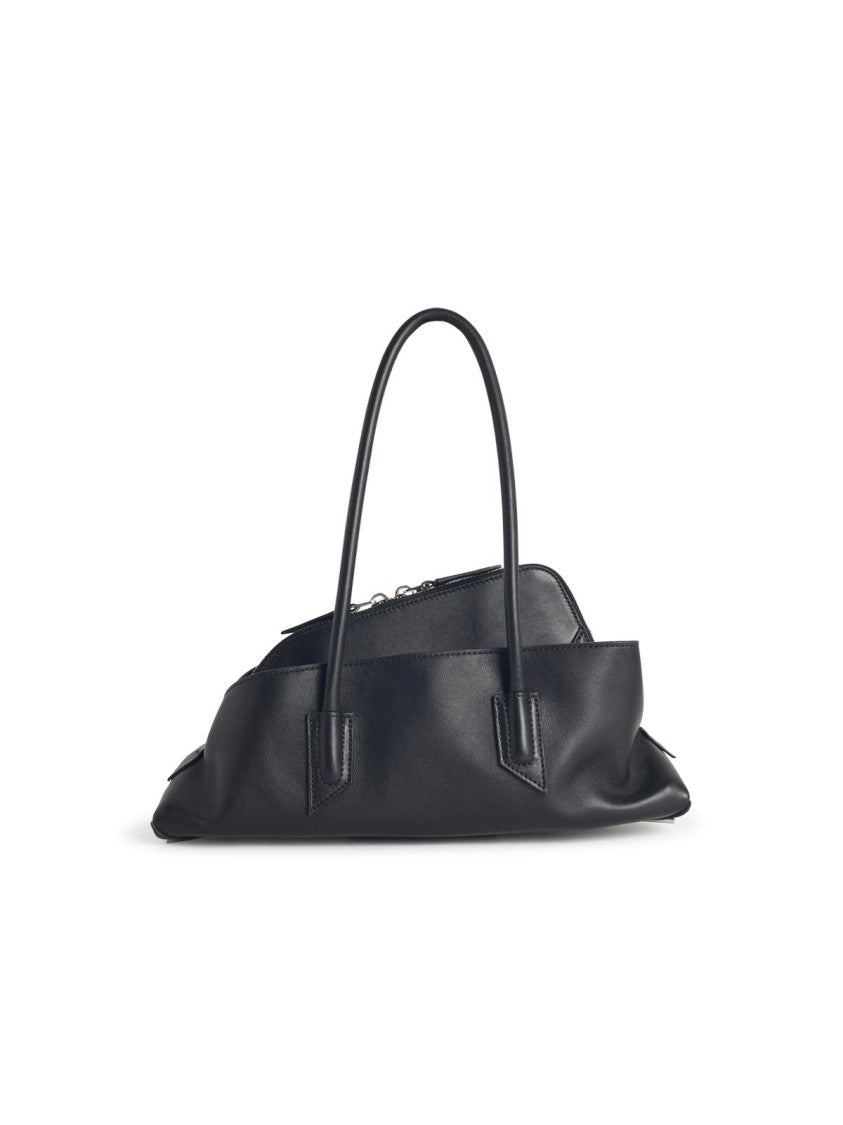 The Attico 'La Passeggiata' Small Black Leather Bag