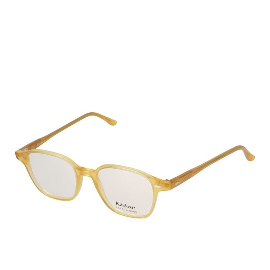 Kador Quadro Translucent Amber-Yellow Rectangular Frame Eyeglasses