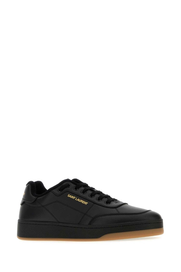 Saint Laurent Black Leather Sl/61 Sneakers