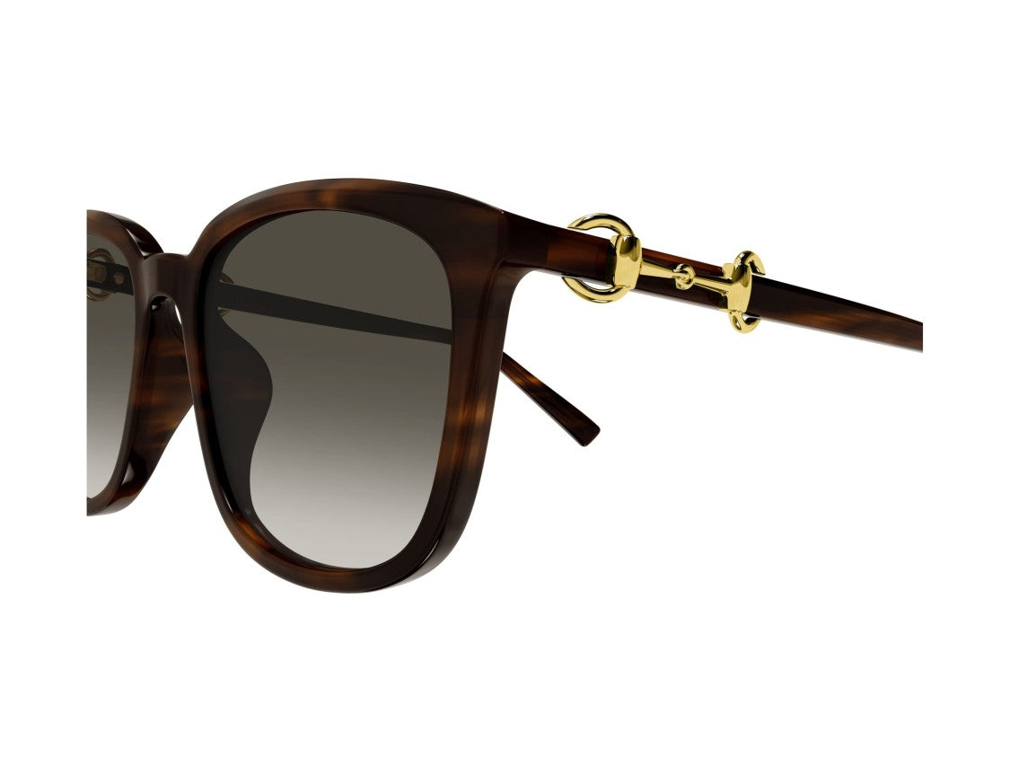Gucci Gold Gg2057sk Tortoiseshell Acetate Oversized Square Sunglasses