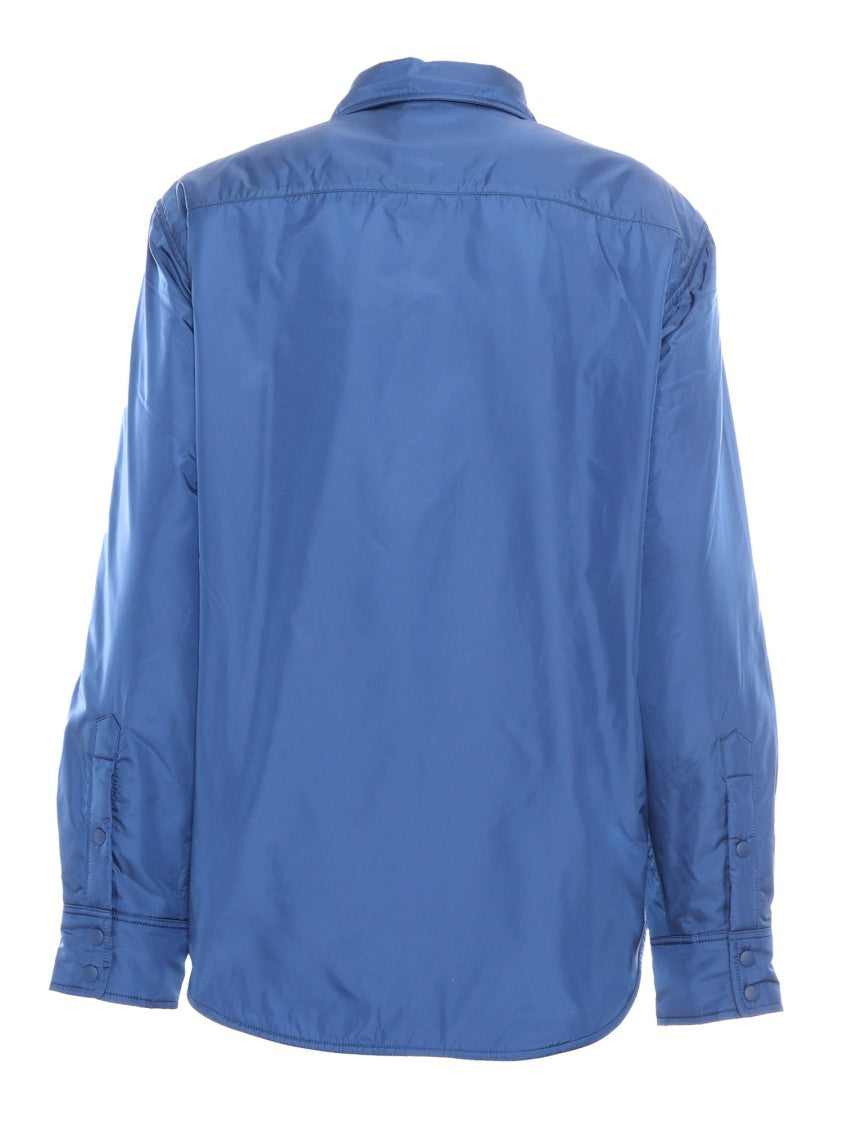 Aspesi Blue Button-Up Shirt With Two Chest Pockets