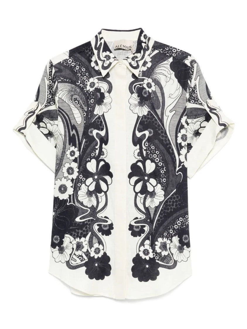 Alemais Floral-Print Short-Sleeve Shirt