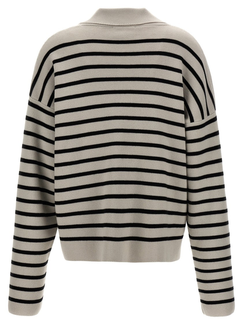 Ami Striped Polo Sweater