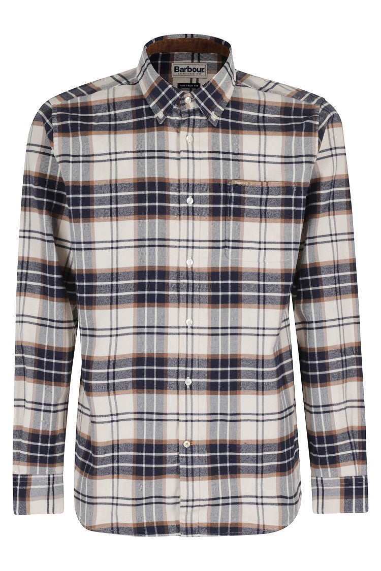 Barbour Ecru Tartan Pattern Barbour Shirt