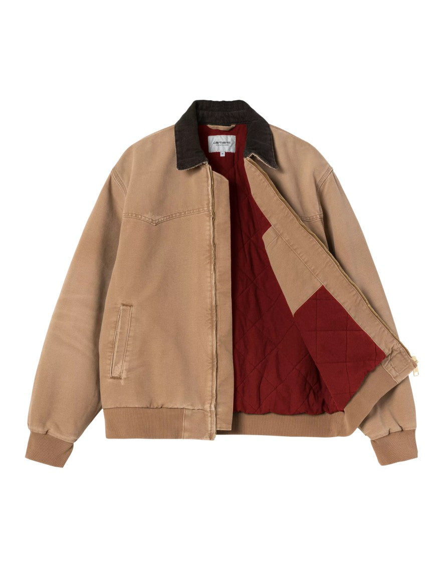 Carhartt Wip Black Michigan Blanket-Lined Organic Canvas Coat
