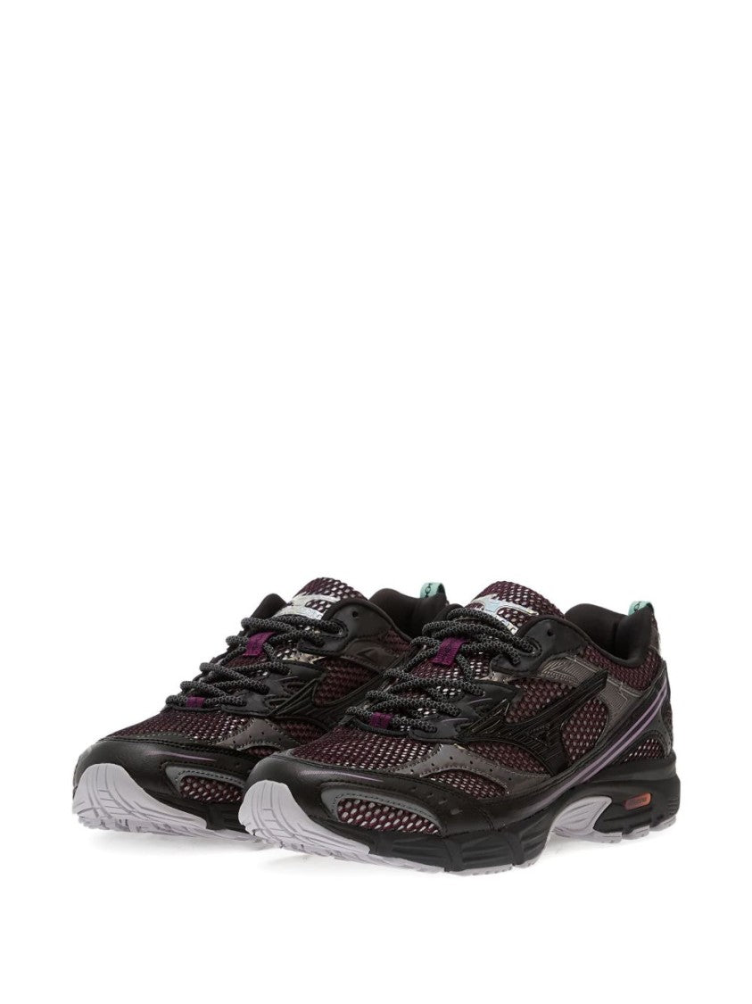 Mizuno Black Sneakers With Dark Purple Mesh