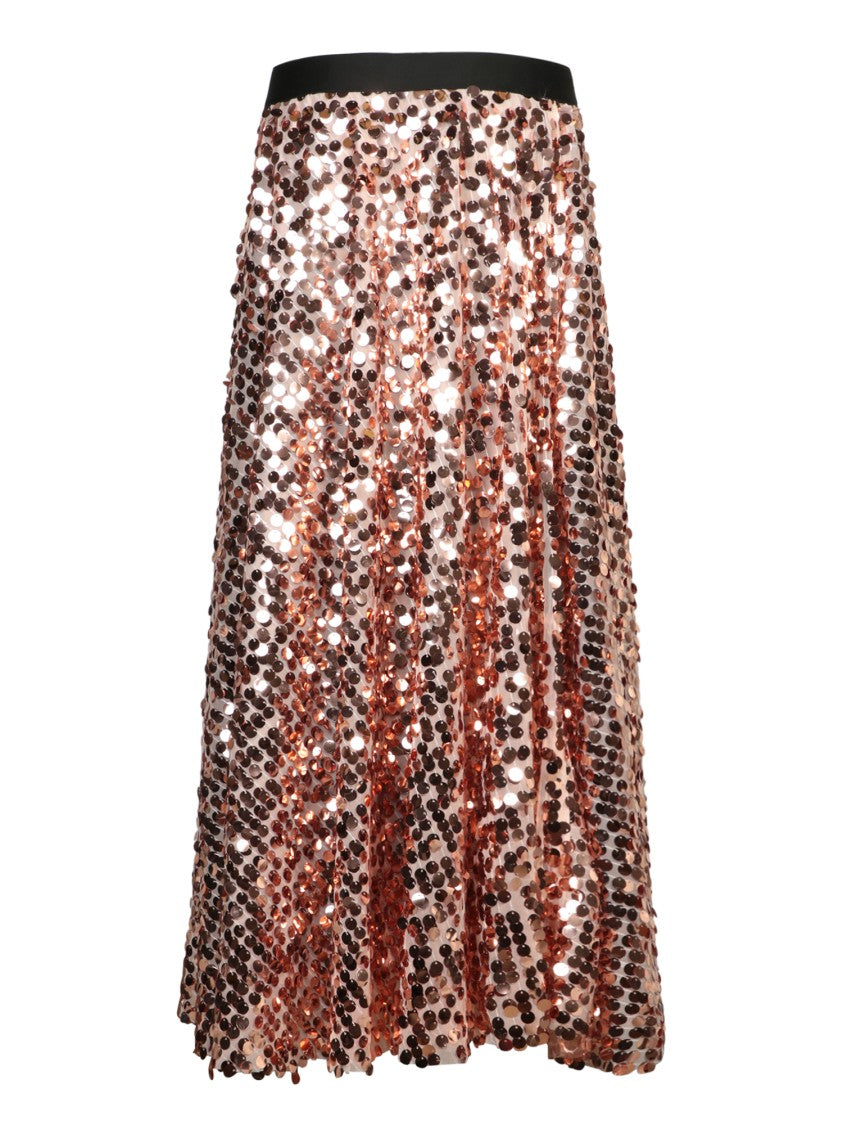 Blanca Vita Metallic Skirt With Flowing Silhouette
