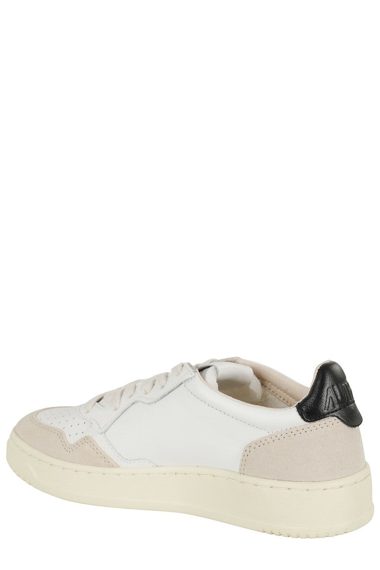 Autry White Black Medalist Low Suede Leather Sneakers