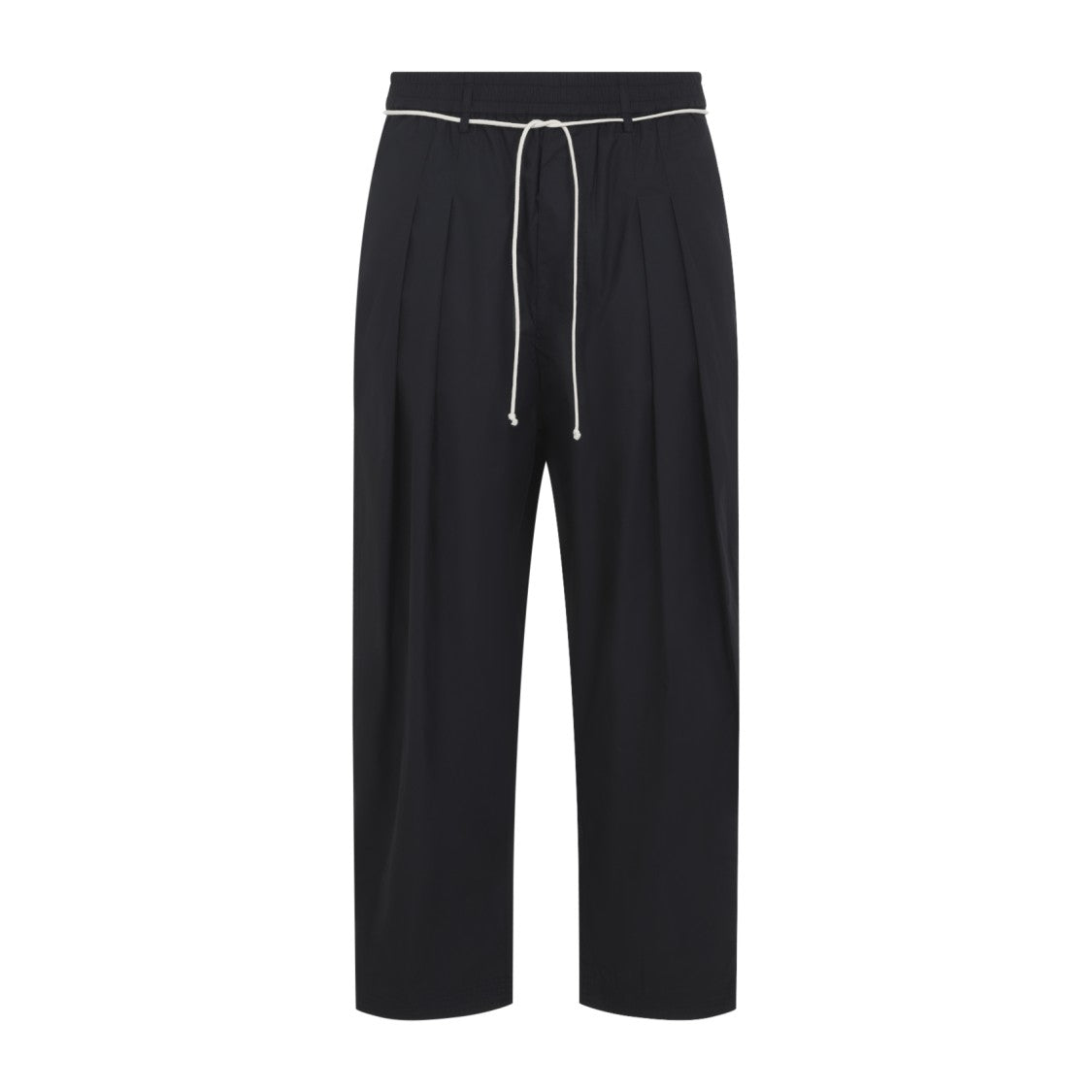 Mordecai Relaxed Fit Black Trousers With Pleated Front