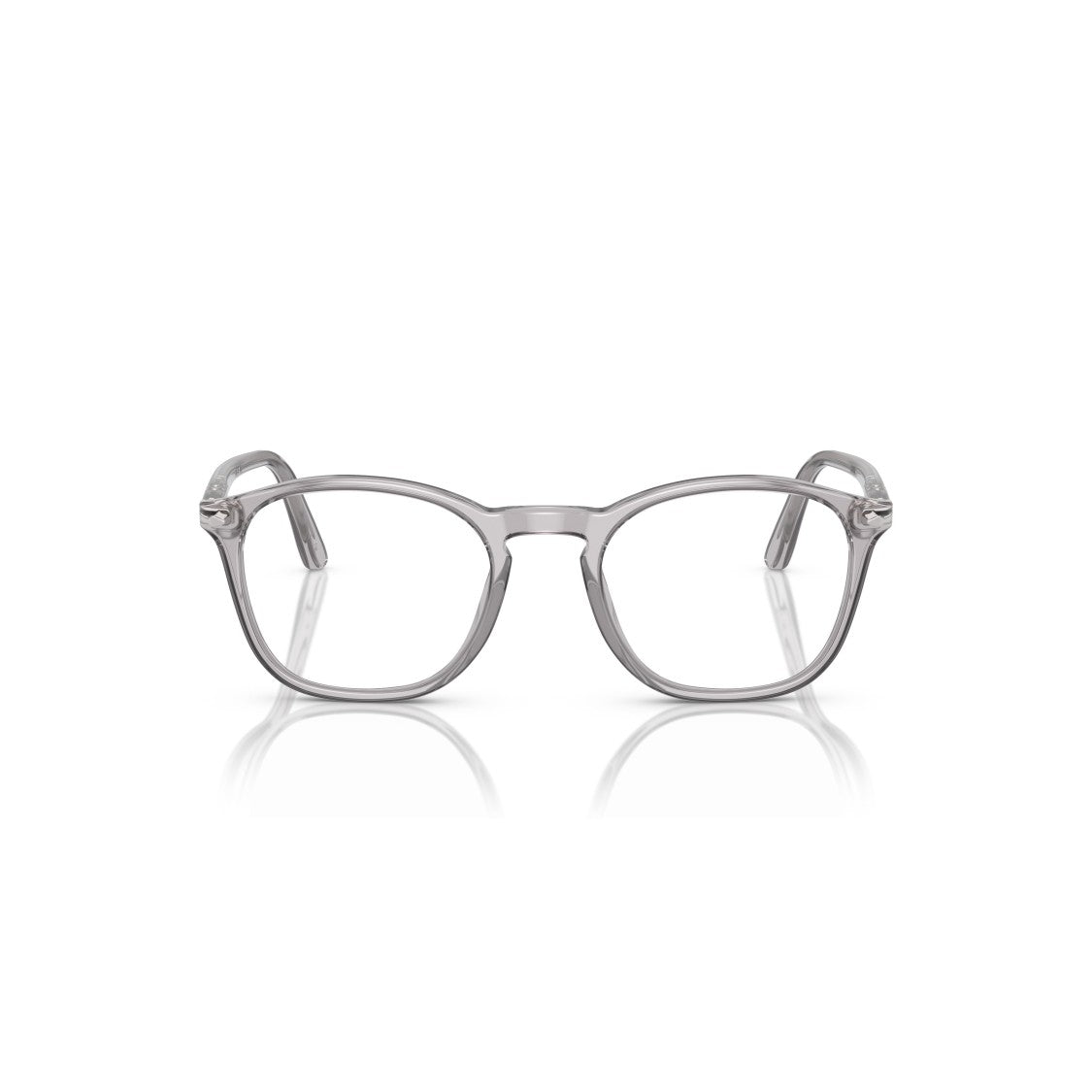 Persol 0Po3007v Translucent Grey Acetate Eyeglasses With Keyhole Bridge