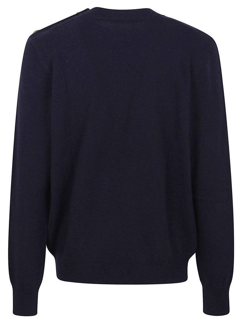 Balmain Buttoned Eco-Cachemere Sweater