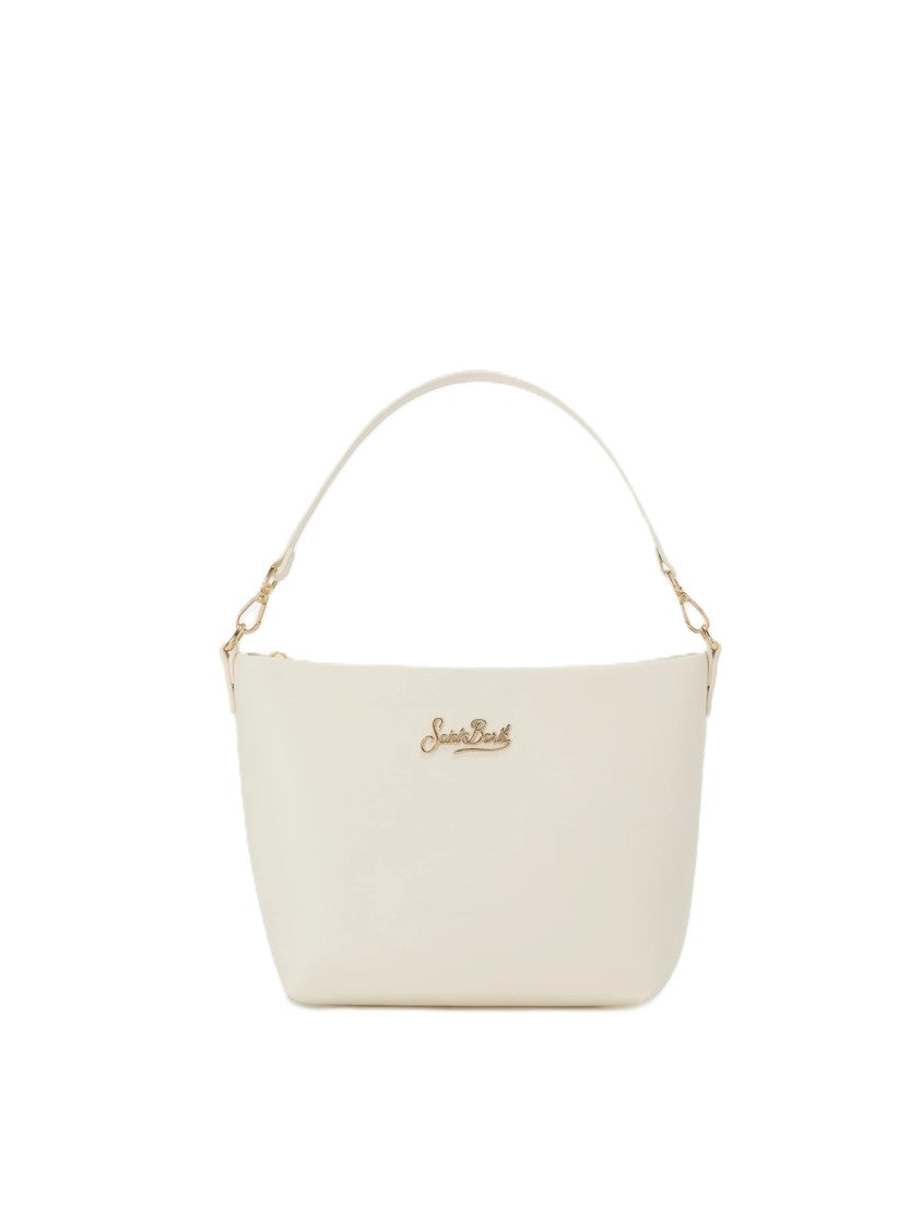 Mc2 Saint Barth Minimalist Handbag With Structured Silhouette And Gold-Tone Accents