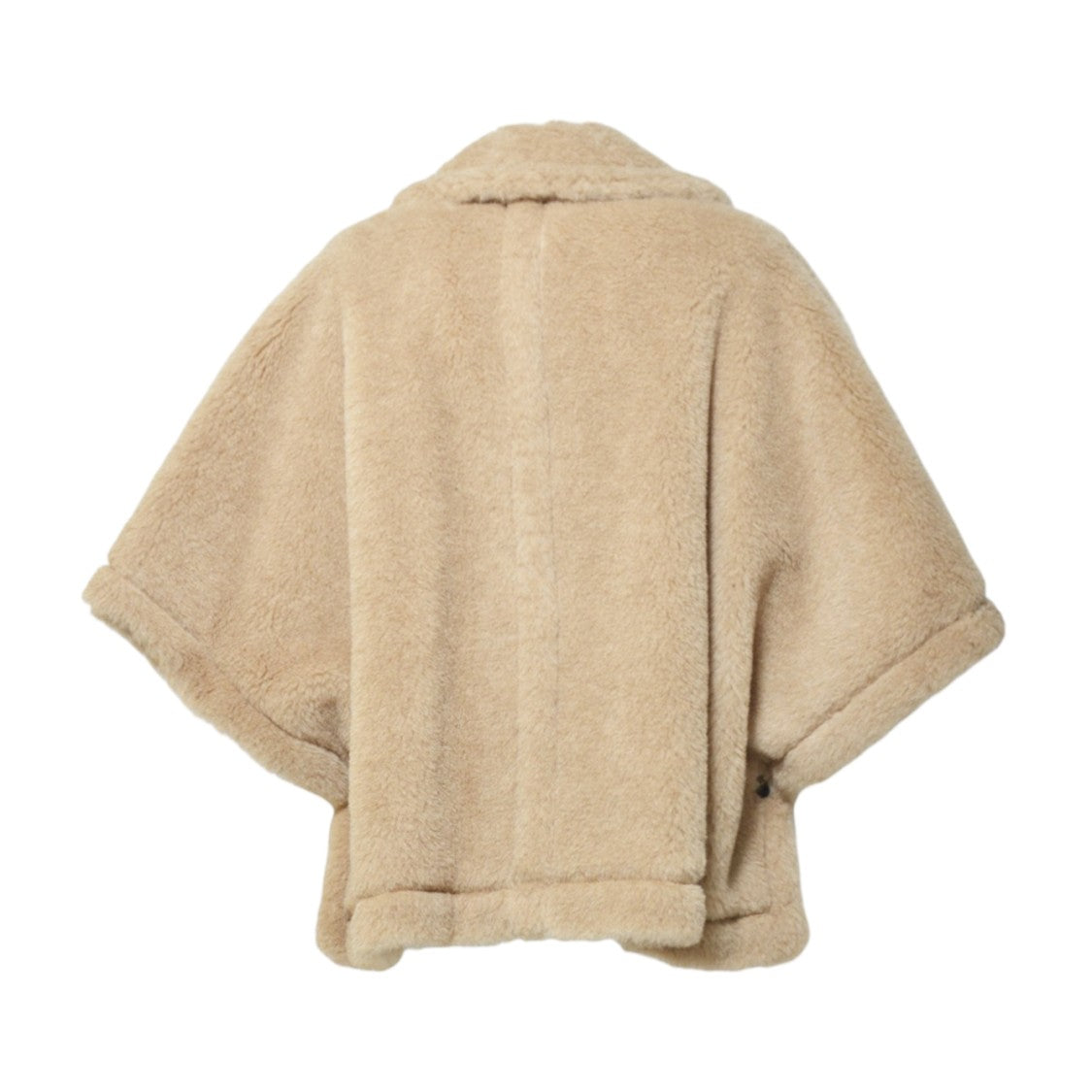 Max Mara Teddy Tenebre4 Cape In Beige Alpaca