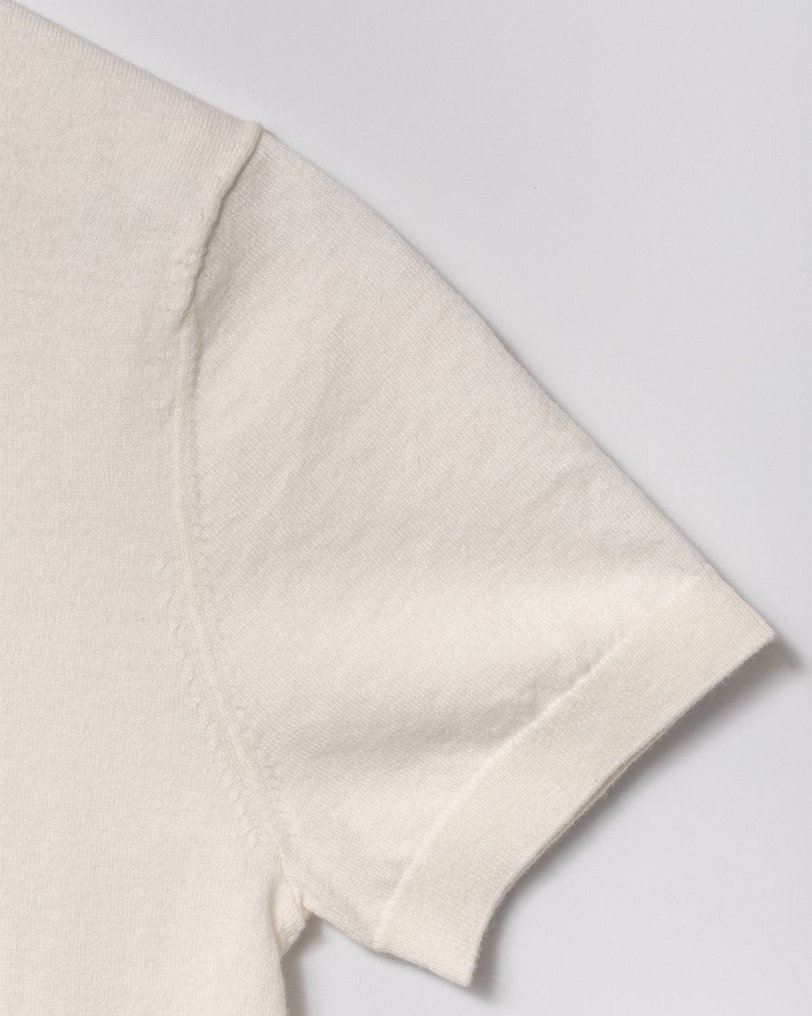 A.P.C. Embroidered Round Neck Top With Cashmere Blend